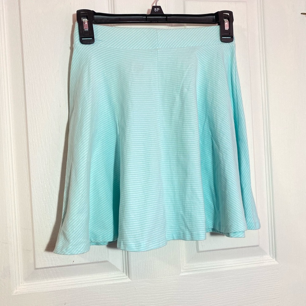 🦋Baby Blue Stripped Skater Skirt
